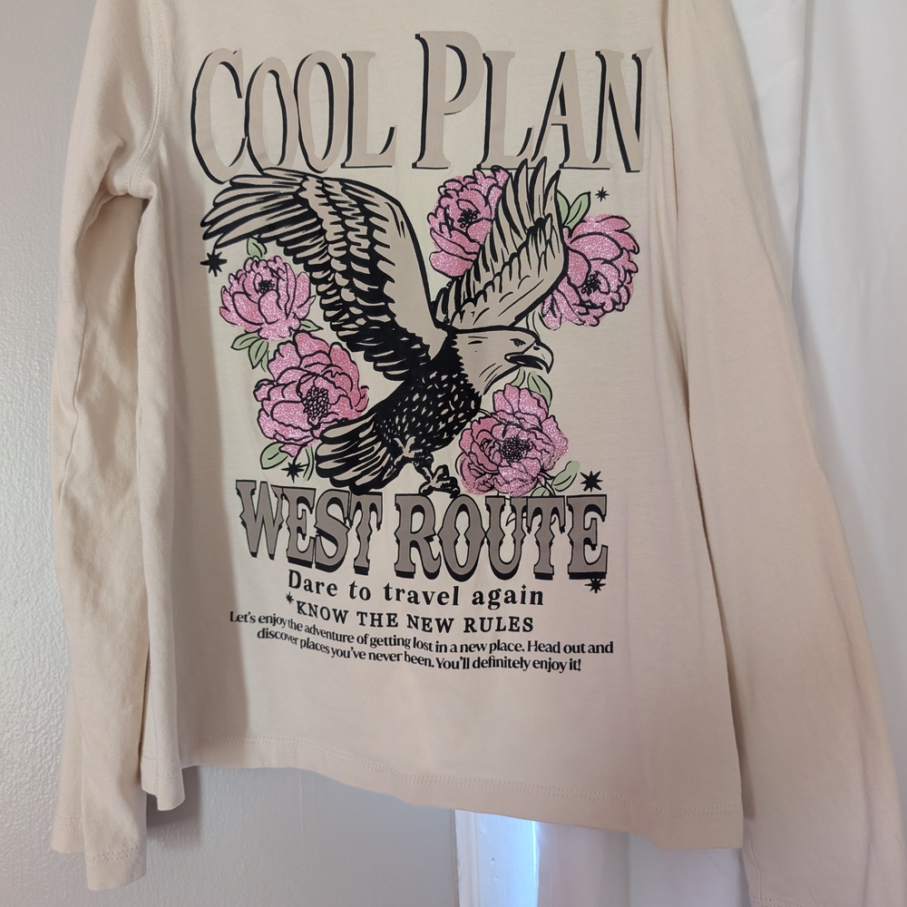 Zara Cream Graphic Tee